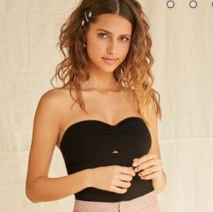 Forever 21 Black Strapless Bodysuit